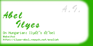 abel ilyes business card